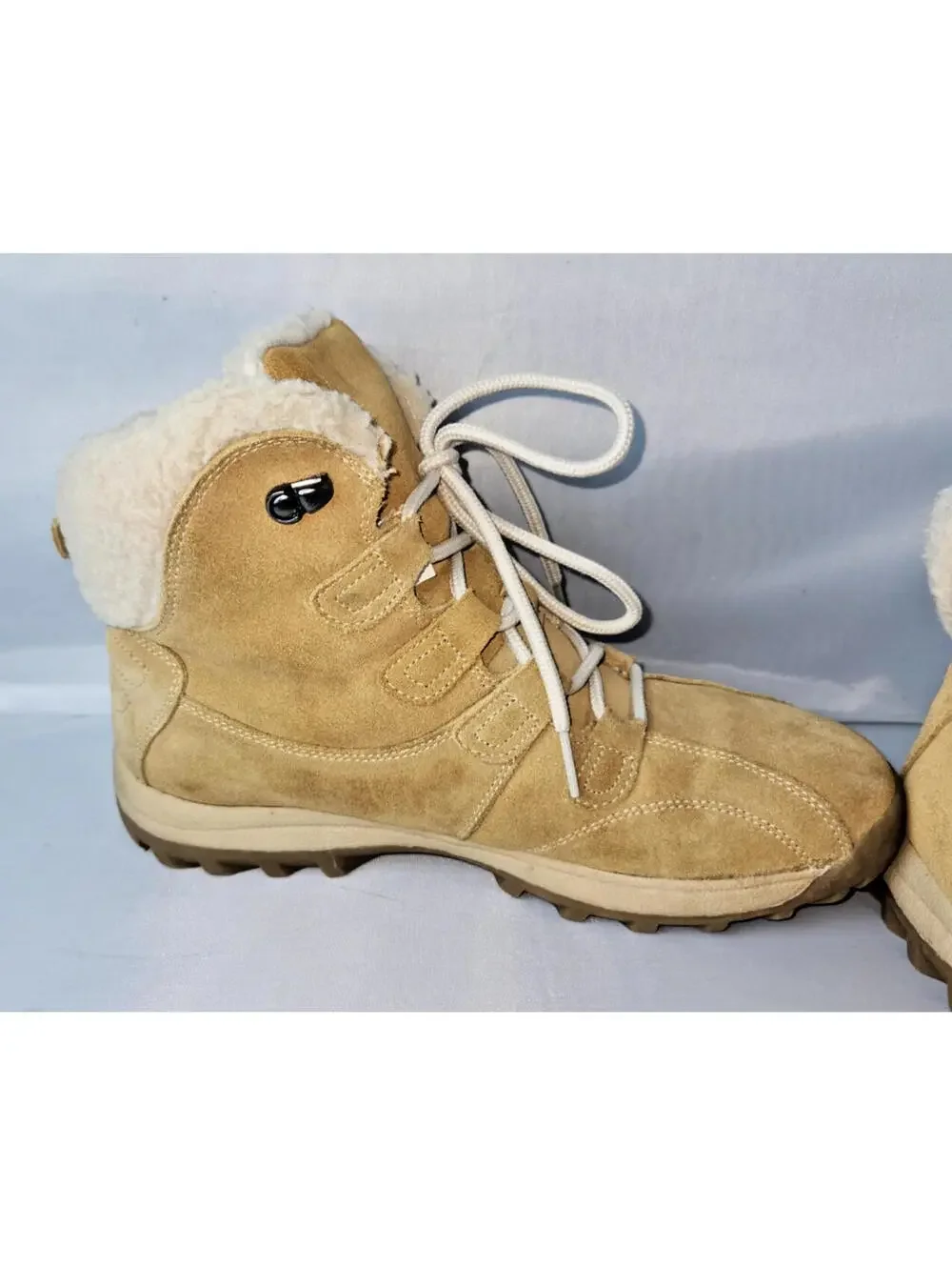 Dr. Scholls Women's Winter Boots with Sherpa Lining Tan Suede Size 10